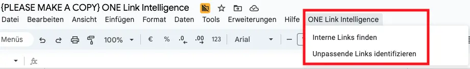 Screenshot Apps Script Code ausführen