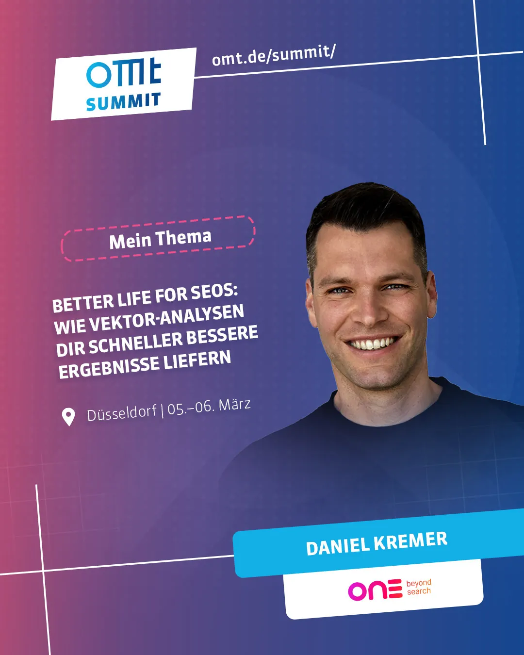 Daniel Kremer auf dem OMT Summit